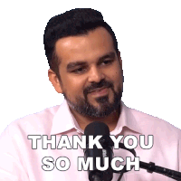 Thank You So Much Rishab Anil Grover Sticker