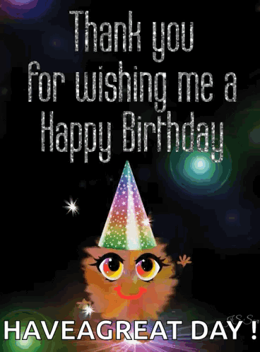 Thank You Thank You For The Birthday Wishes GIF