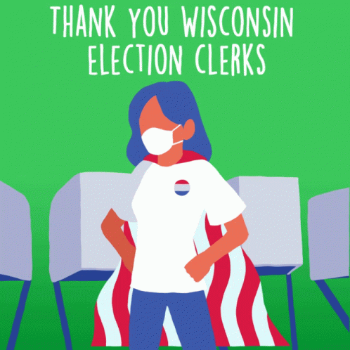 Thank You Wisconsin Election Thank You Election Clerks GIF. This 498 x 498 animated GIF is part of our gracias por su atencion para diapositivas collection…