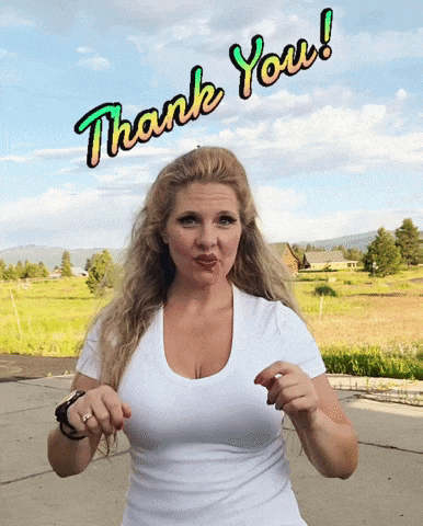 Thanks Blonde Woman Thank You GIF