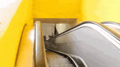That Escalated Quickly Escalator GIF