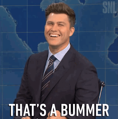 Thats A Bummer Colin Jost GIF