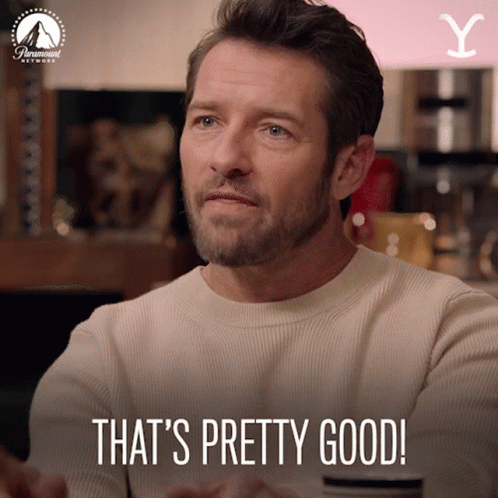 Thats Pretty Good Ryan GIF. This 498 x 498 animated GIF is part of our ian bohen collection. Created by YellowstoneTV. View the original animation, share…