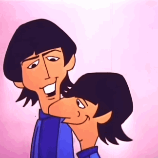 The Beatles Cartoon George Harrison GIF