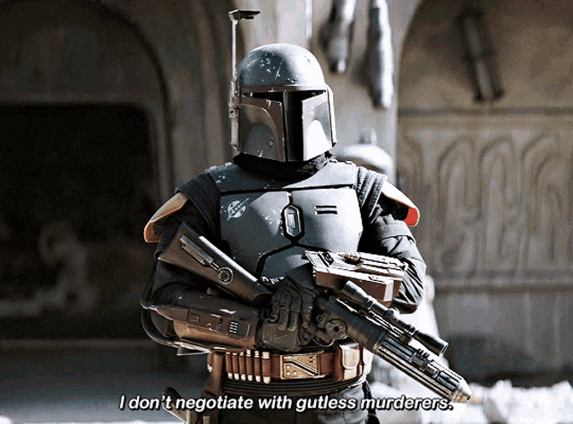 The Book Of Boba Fett I Dont Negotiate With Gutless Murderers GIF