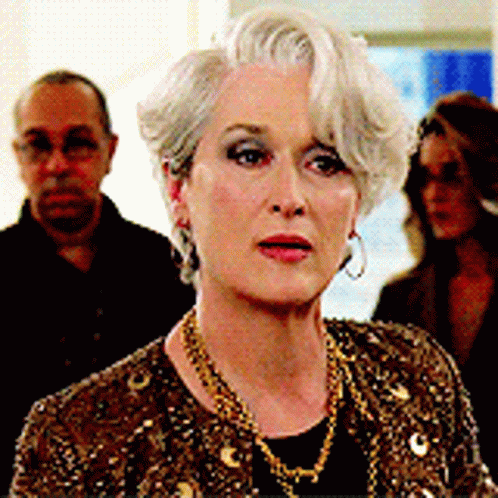 The Devil Wears Prada Stare GIF. This 498 x 498 animated GIF is part of our miranda priestly collection. Created by BaggerBitch. View the original…