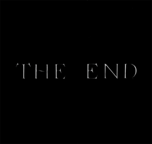 The End Black And White GIF