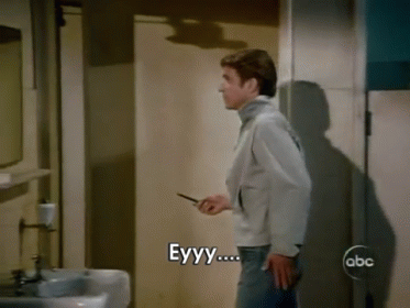 The Fonz Checks His Hair. GIF
