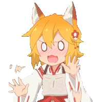 The Helpful Fox Senko San Blushing Sticker