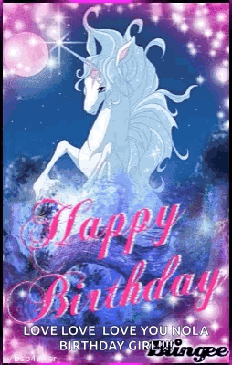 The Last Unicorn Happy Birthday Unicorn GIF