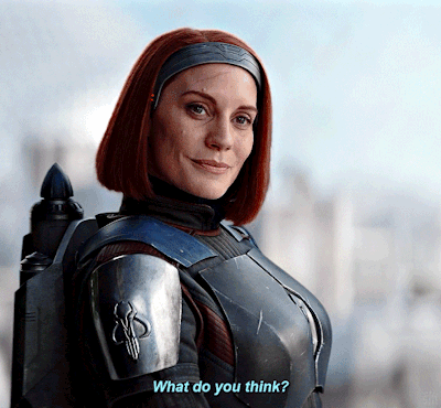 The Mandalorian Bo Katan Kryze GIF. This 400 x 370 animated GIF is part of our mandalorian this is the way collection. Related themes include star wars…