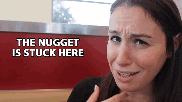 The Nugget Is Stuck Right Here Julia Goolia GIF