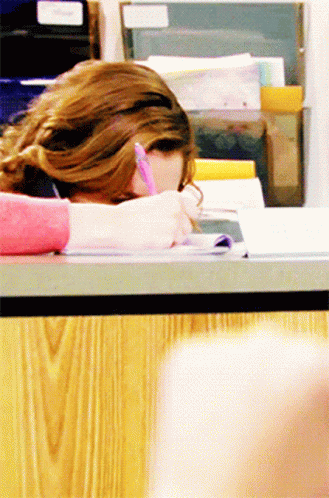 The Office Pam Beesly GIF. This 329 x 498 animated GIF is part of our writing collection. Related themes include busy, taking notes, the office. Created by…