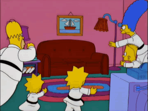The Simpsons Karate GIF