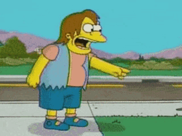 The Simpsons Nelson Muntz GIF