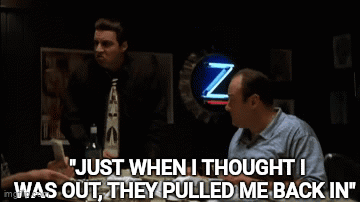 The Sopranos The Godfather GIF. This 360 x 202 animated GIF is part of our just when i thought i was out collection. Created by sobronxjourno. View the…