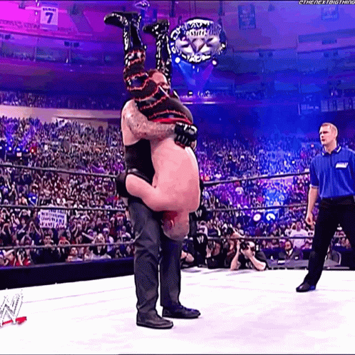 The Undertaker Tombstone Piledriver GIF