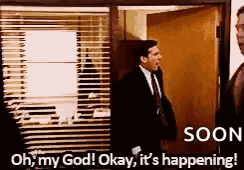 Theoffice Excited GIF. This 244 x 170 animated GIF is part of our the office its happening collection. Related themes include excited. Created by…
