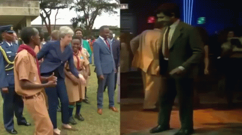 Theresa May Mr Bean GIF. This 498 x 278 animated GIF is part of our theresa may laughing collection. Related themes include dance, mr bean. Created by…