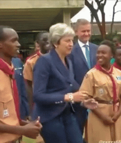 Theresa May Prime Minister GIF. This 424 x 498 animated GIF is part of our theresa may laughing collection. Related themes include dance. Created by Ande71…