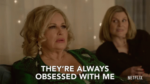 Theyre Always Obsessed With Me Aunt Sandy GIF. This 498 x 278 animated GIF is part of our jennifer white collection. Related themes include love. Created by…