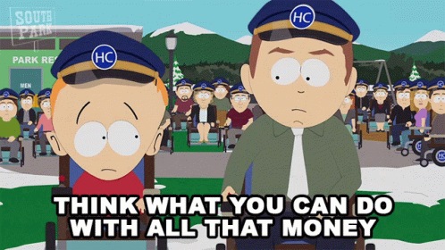 Think What You Can Do With All That Moeny Stephen Stotch GIF. This 498 x 280 animated GIF is part of our south park timmy collection. Related themes include…