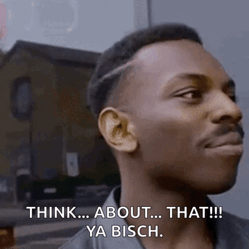 Thinking Black GIF