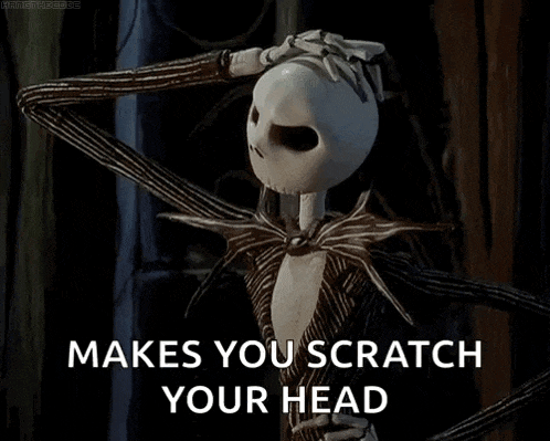 Thinking Jackskellington GIF