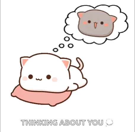 Thinking Of You Peach Cat Think GIF