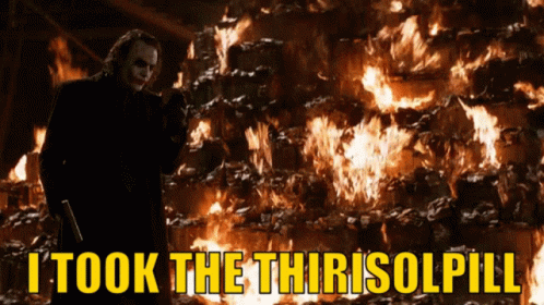 Thirisol Joker GIF. This 498 x 280 animated GIF is part of our joker burning money collection. Related themes include fire, joker, monk. Created by…