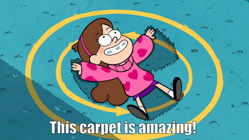 This Carpet Is Amazing If You'Re Into Things That Are Terrible GIF. This 498 x 281 animated GIF is part of our mabel y pato gravity falls collection…