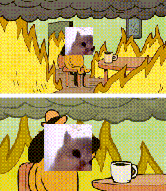 This Is Fine Dog GIF