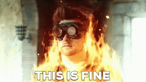 This Is Fine Fire GIF