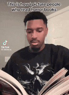 This Is How I Imagine People Who Read Horror Books Horror Book Scream GIF