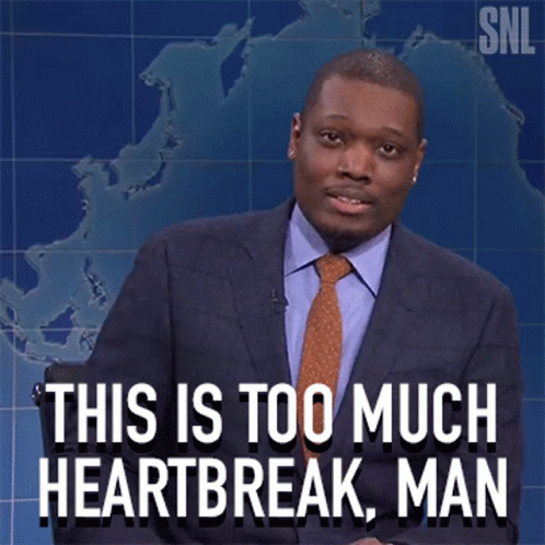This Is Too Much Heartbreak Man Michael Che GIF
