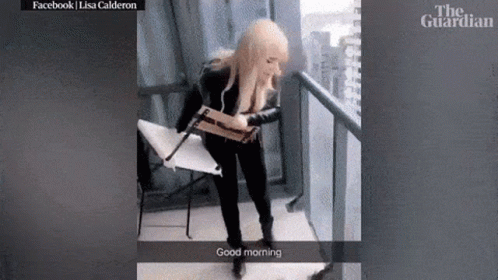 Throw Off Balcony GIF