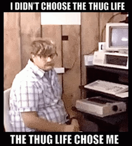 Thug Life I Didnt Choose GIF. This 452 x 498 animated GIF is part of our looks like i picked the wrong week collection. Related themes include computer…