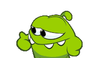 Thumbs Up Om Nom Sticker
