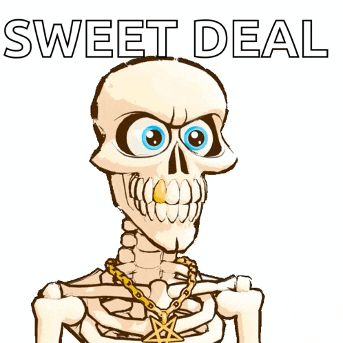 Thumbs Up Skull GIF