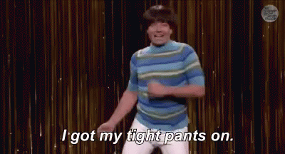 Tight Pants GIF. This 400 x 216 animated GIF is part of our tight pants collection. View the original animation, share it, or browse related GIFs.