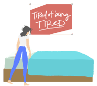 Tired Of Being Tired Tired Sticker