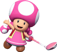 Toadette Mario Golf Super Rush Sticker