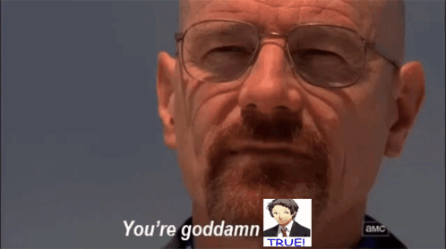 Tohru Adachi Adachi True GIF. This 498 x 279 animated GIF is part of our heisenberg youre goddamn right collection. Created by adachifan68. View the…