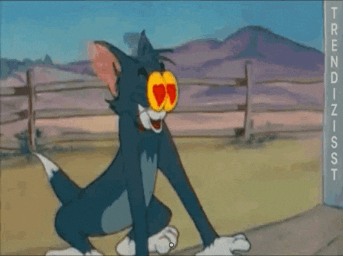 Tom And Jerry Heart Eyes GIF