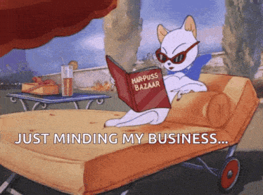 Tom And Jerry Lounging GIF