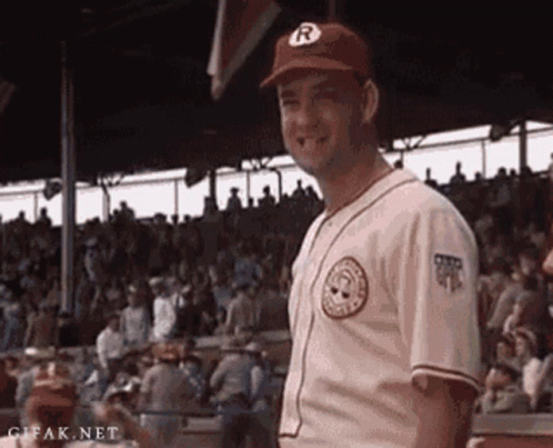 Tom Hanks GIF. This 498 x 403 animated GIF is part of our theres no crying in baseball collection. Created by stocksr. View the original animation, share…