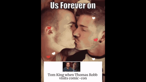 Tom King Two Men Kissing GIF. This 498 x 281 animated GIF is part of our opusme collection. Created by footie10s. View the original animation, share it, or…
