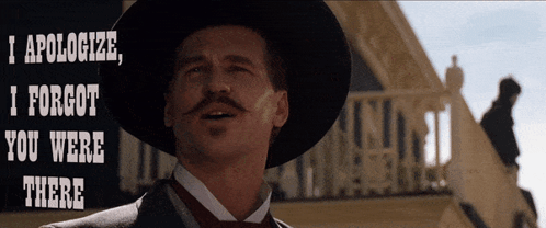 Tombstone Forgot You Were There GIF