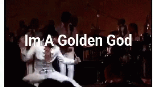 Tommy Gunn And The Untouchables Golden God GIF. This 496 x 282 animated GIF is part of our i am a golden god collection. Related themes include dancing…