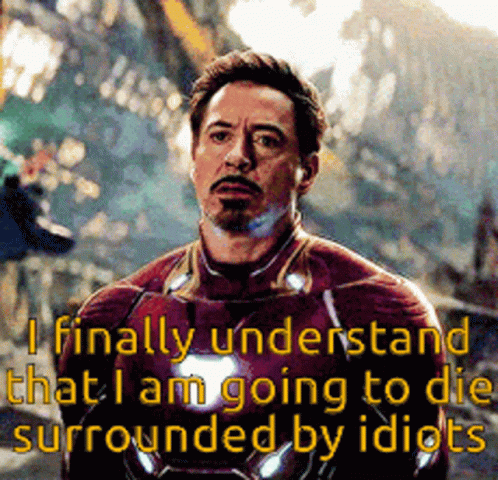 Tony Stark Iron Man GIF. This 498 x 480 animated GIF is part of our im surrounded by idiots collection. Related themes include finally, iron man. Created by…